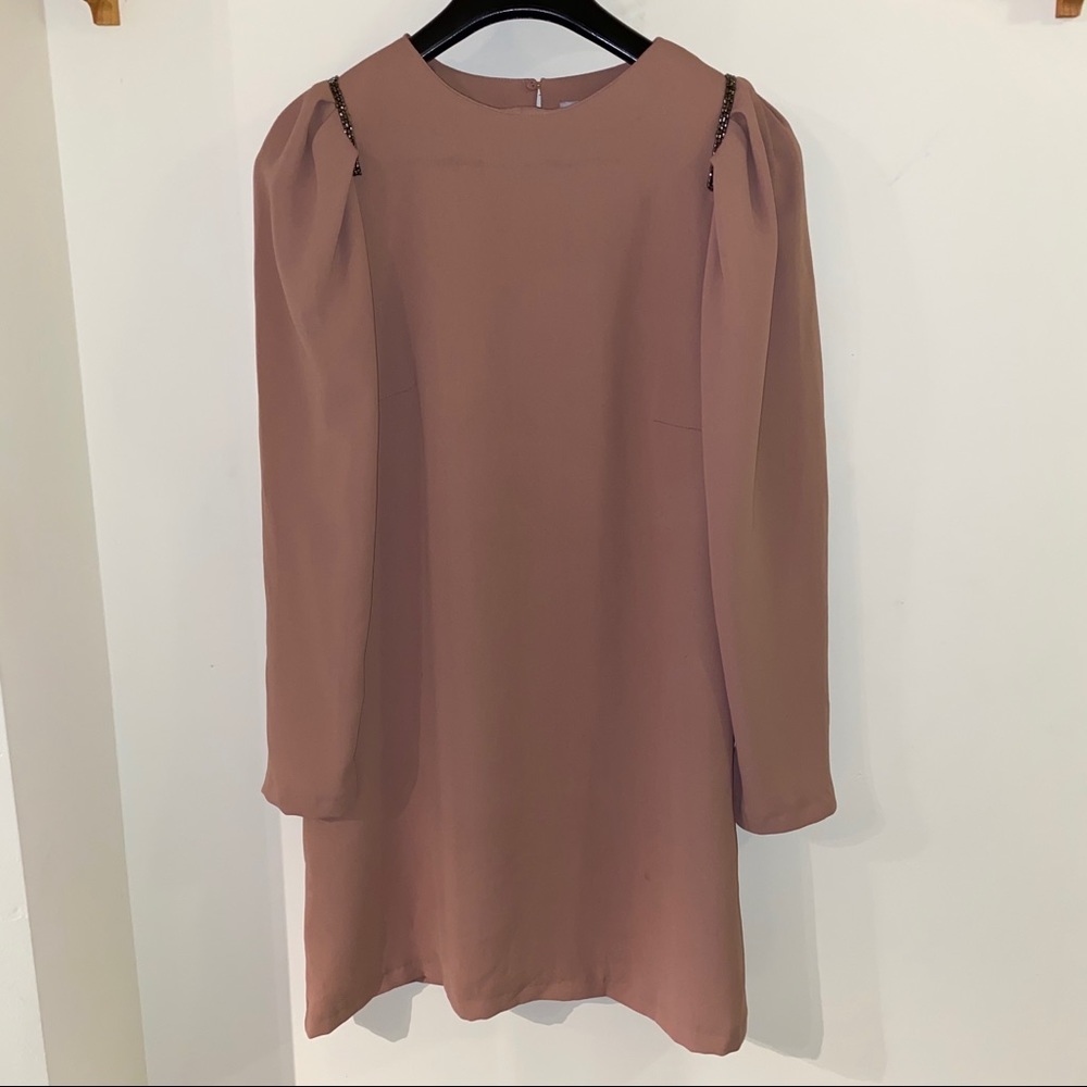 H&M Puffed sleeve pink dress